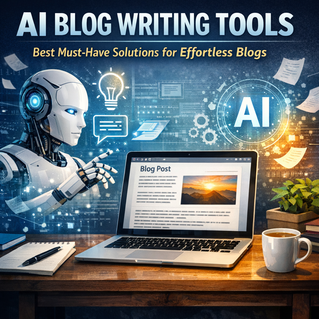Illustration of AI Blog Writing Tools: Best Must-Have Solutions for Effortless Blogs