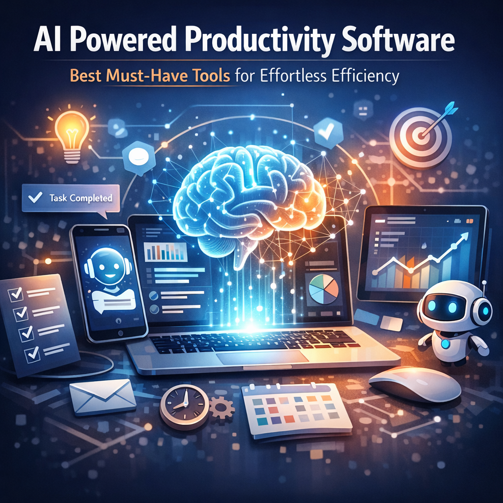 Illustration of AI Powered Productivity Software: Best Must-Have Tools for Effortless Efficiency