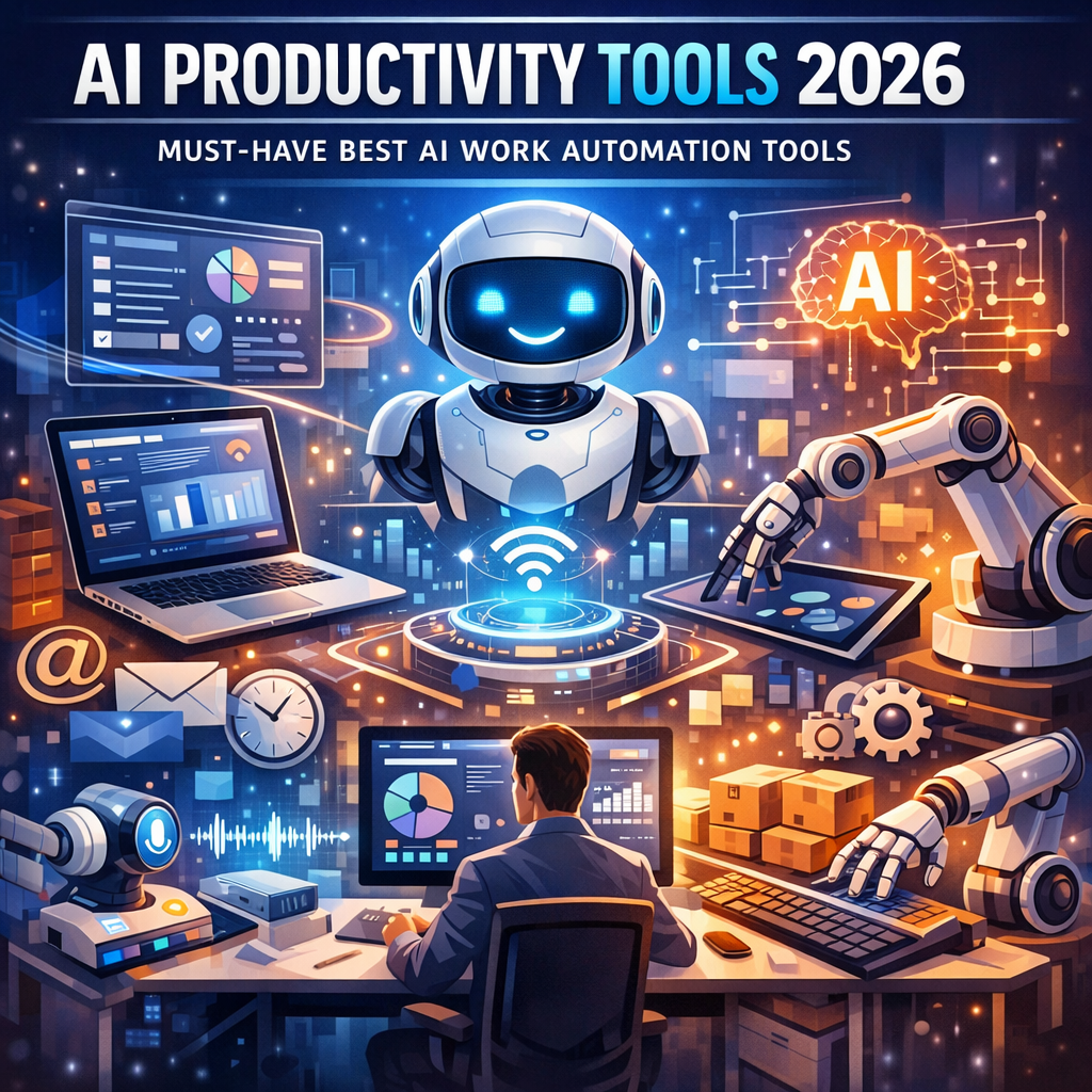 Illustration of AI Productivity Tools 2026: Must-Have Best AI Work Automation Tools