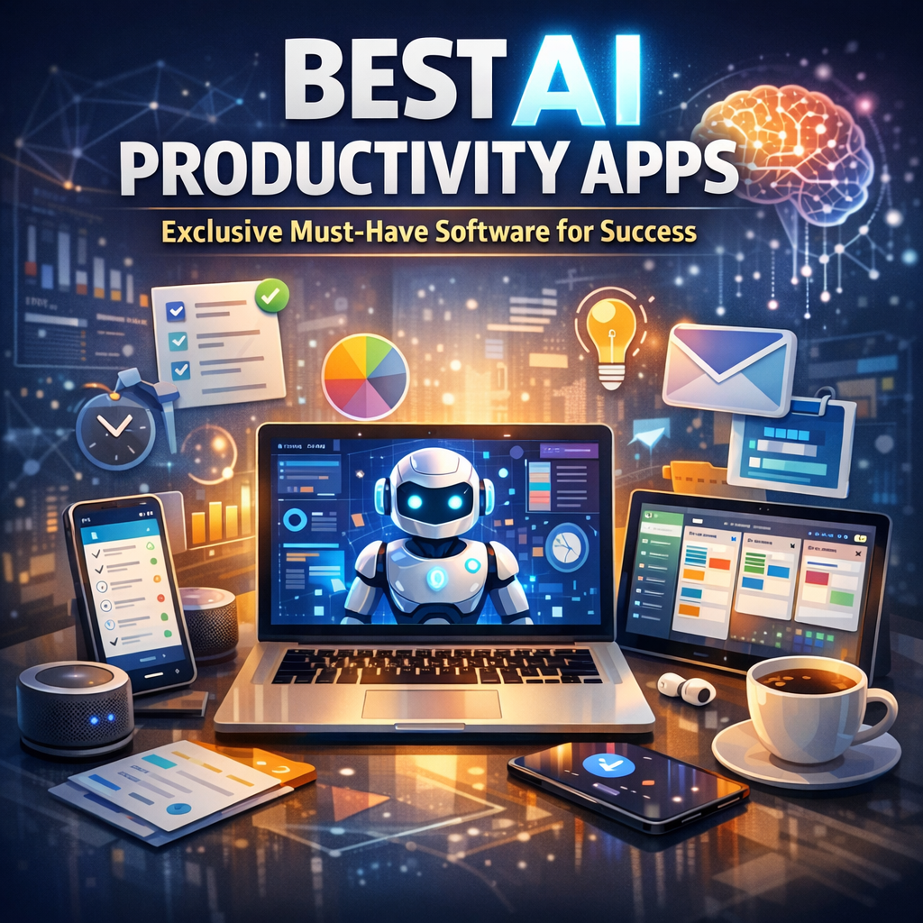 Illustration of Best AI Productivity Apps: Exclusive Must-Have Software for Success