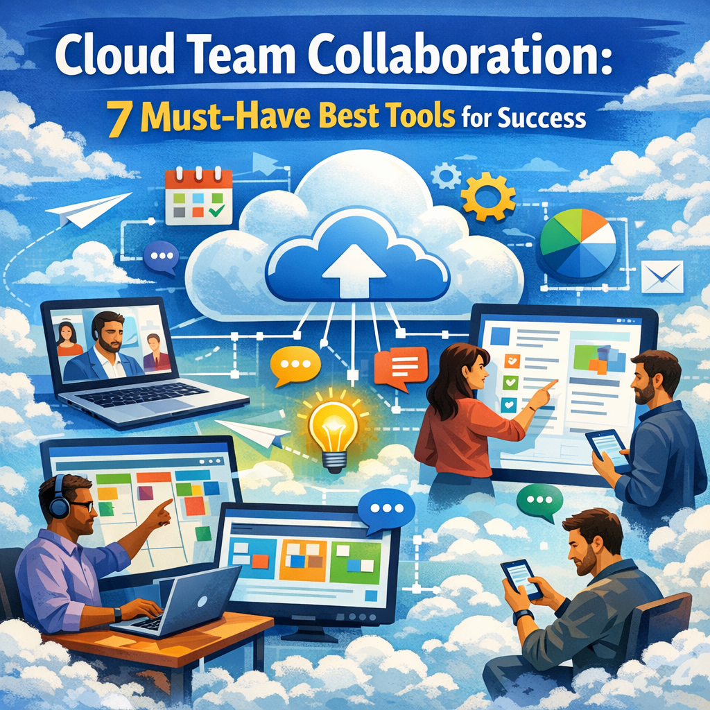 Illustration of Cloud Team Collaboration: 7 Must-Have Best Tools for Success