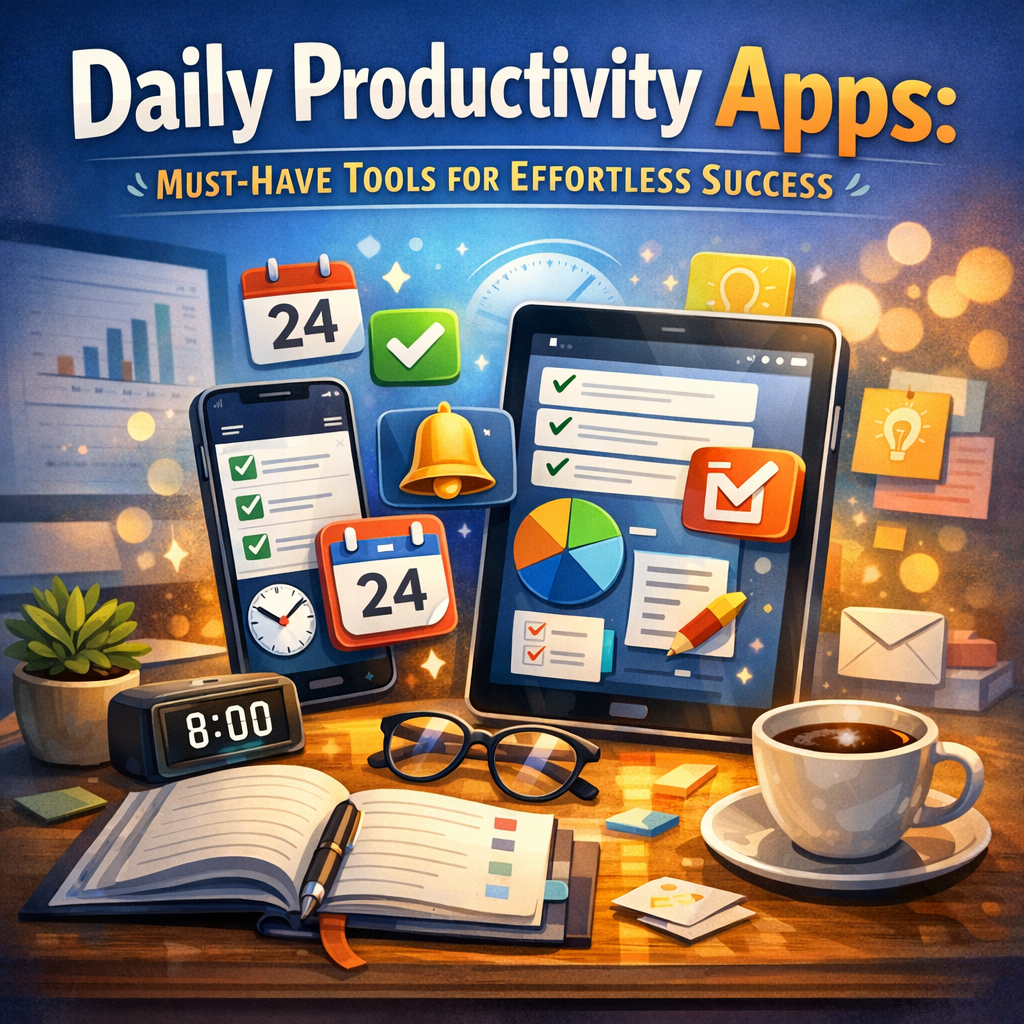 Illustration of Daily Productivity Apps: Must-Have Tools for Effortless Success