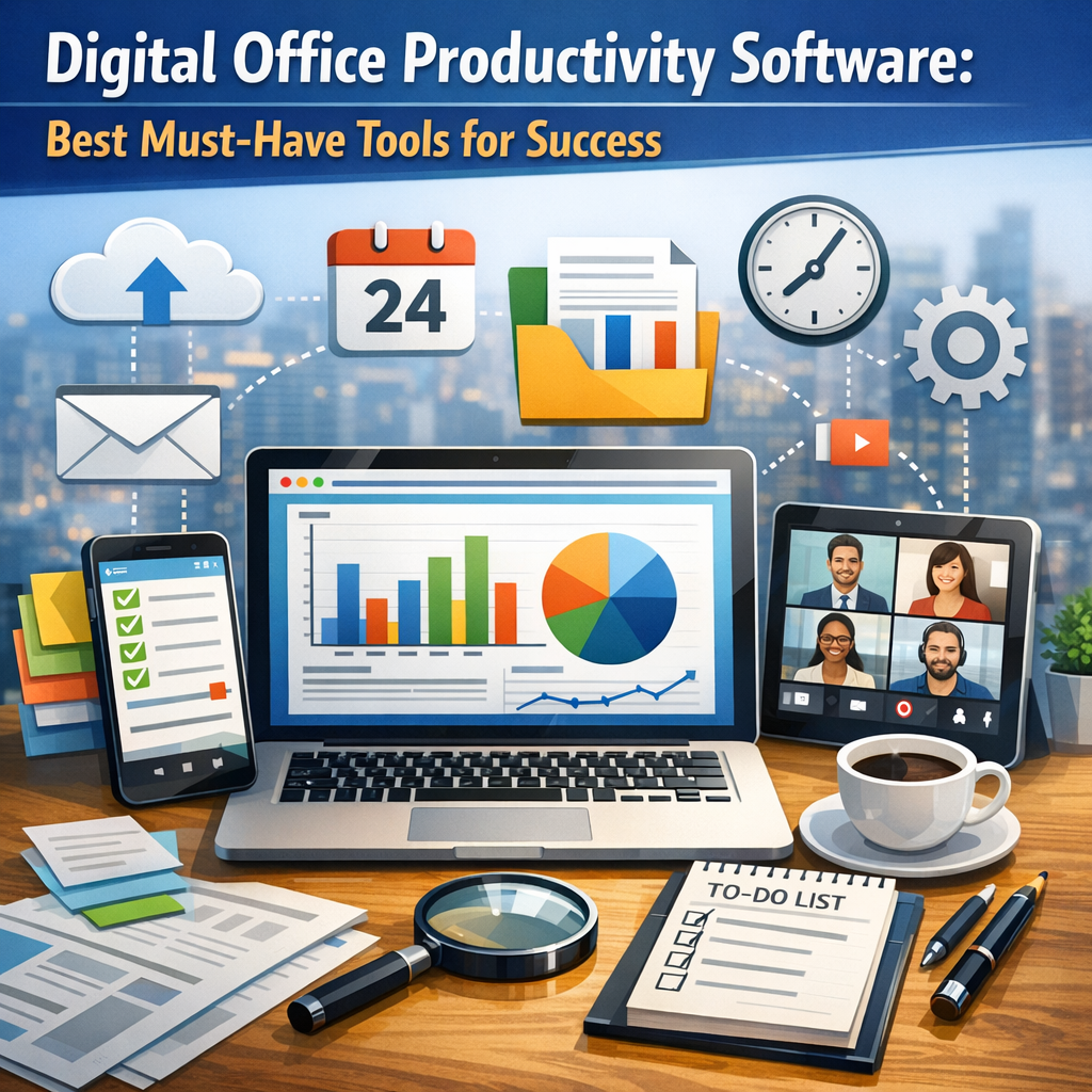 Illustration of Digital Office Productivity Software: Best Must-Have Tools for Success