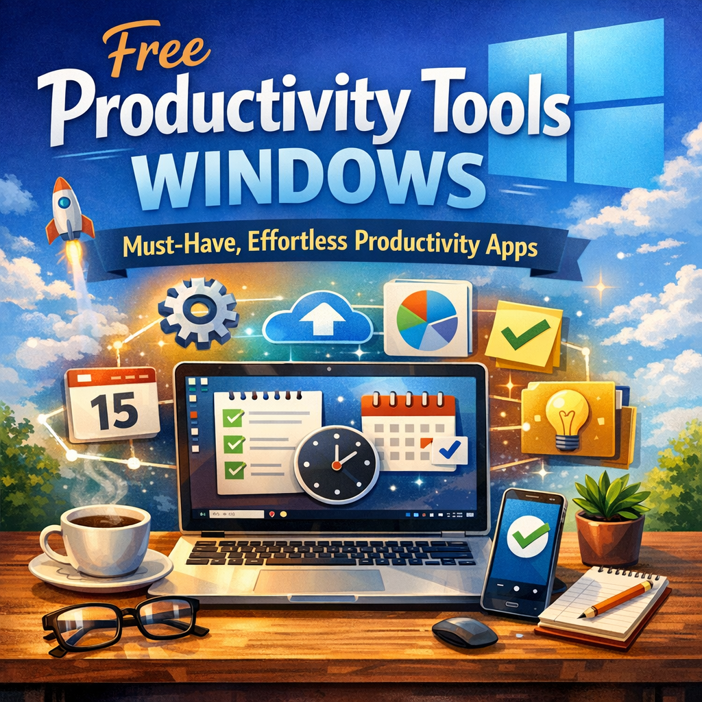 Illustration of Free Productivity Tools Windows: Must-Have, Effortless Productivity Apps