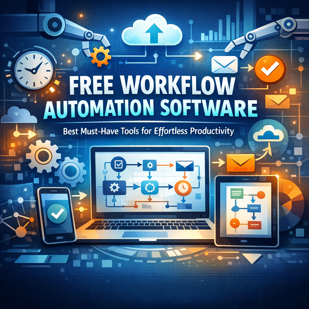 Illustration of Free Workflow Automation Software: Best Must-Have Tools for Effortless Productivity