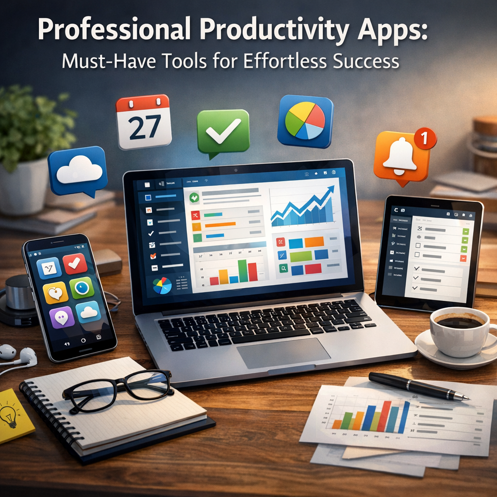 Illustration of Professional Productivity Apps: Must-Have Tools for Effortless Success