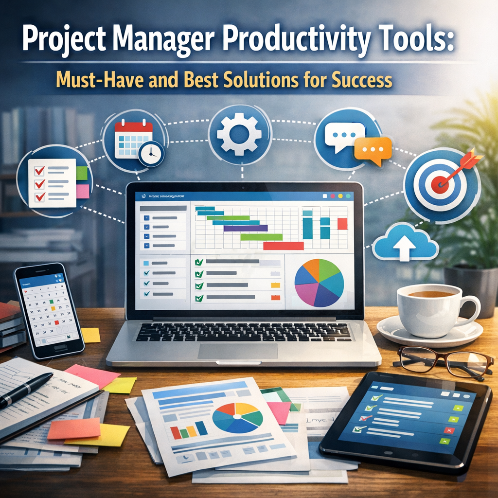 Illustration of Project Manager Productivity Tools: Must-Have and Best Solutions for Success