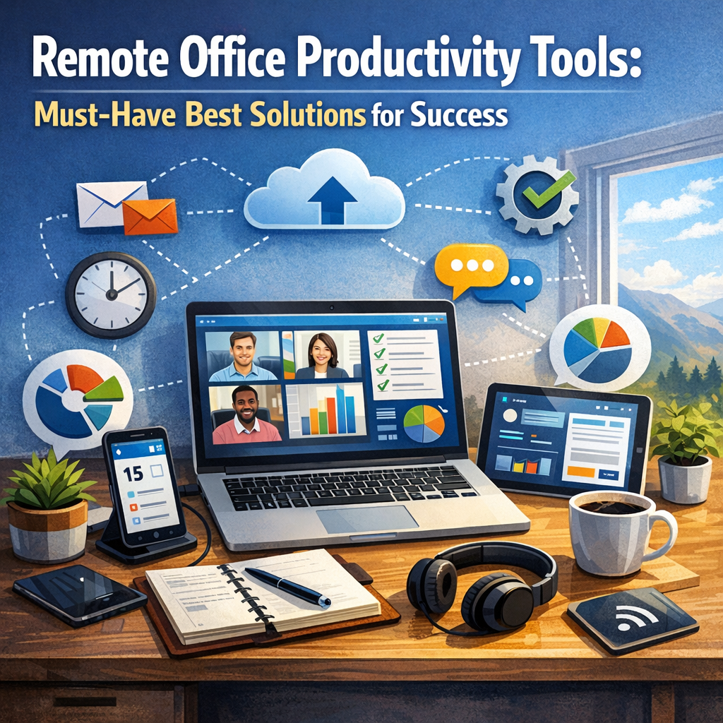 Illustration of Remote Office Productivity Tools: Must-Have Best Solutions for Success
