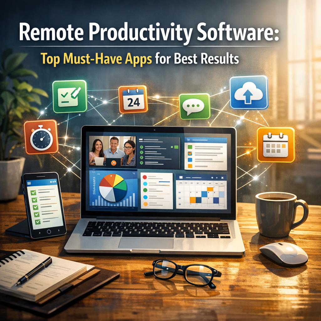 Illustration of Remote Productivity Software: Top Must-Have Apps for Best Results