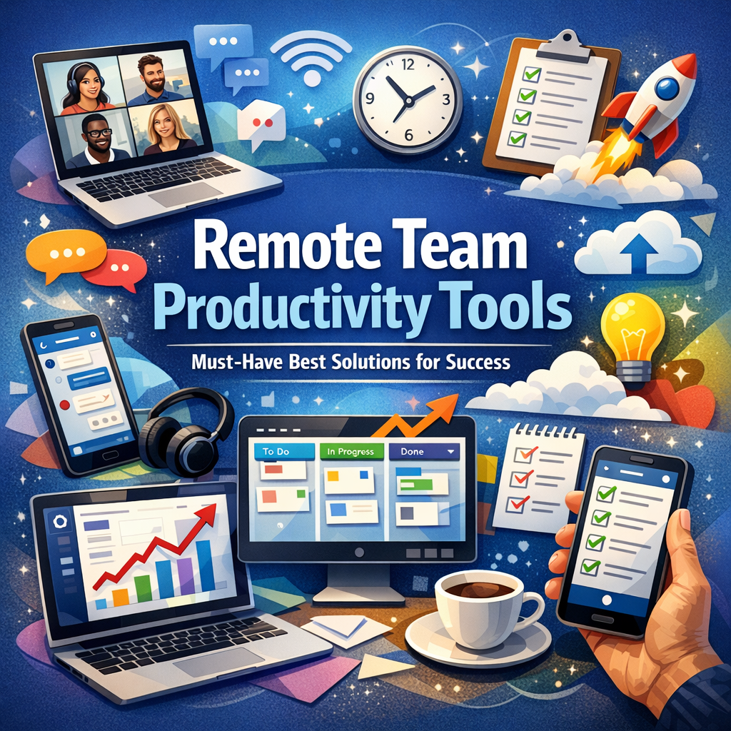 Illustration of Remote Team Productivity Tools: Must-Have Best Solutions for Success