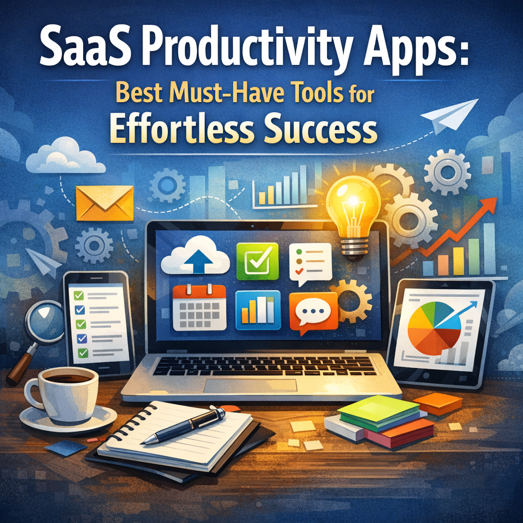 Illustration of SaaS Productivity Apps: Best Must-Have Tools for Effortless Success