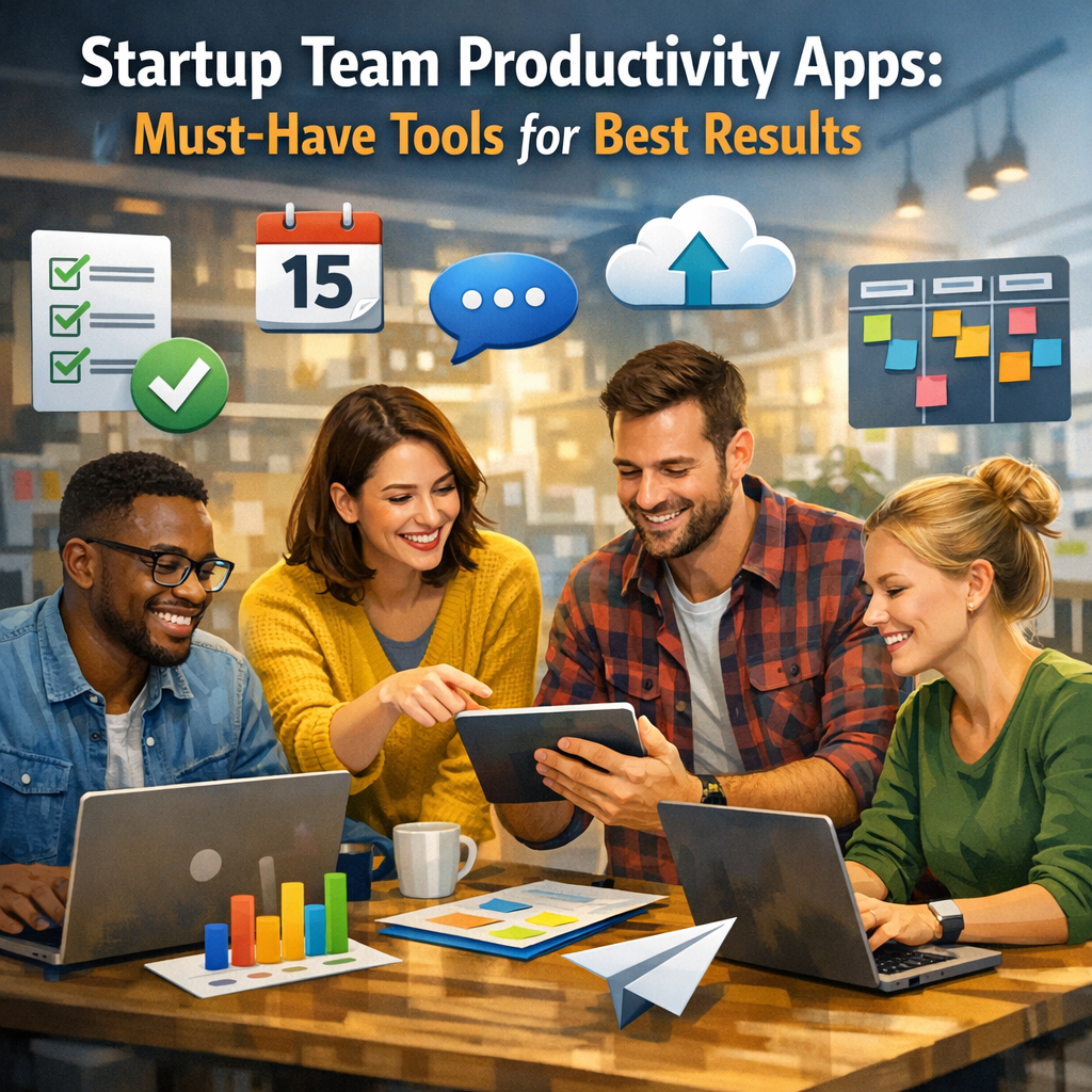 Illustration of Startup Team Productivity Apps: Must-Have Tools for Best Results
