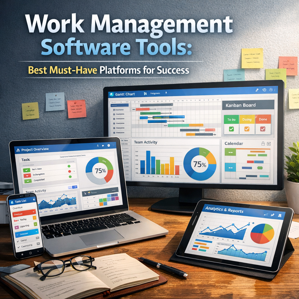 Illustration of Work Management Software Tools: Best Must-Have Platforms for Success